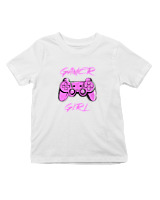 T-Shirt  Παιδικό - Gamer Girl - Color Thumbnail 'Ασπρο
