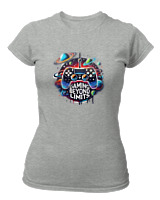 T-Shirt Στενή Γραμμή Γυναικείο - Gaming Beyond Limits - Color Thumbnail Γκρι Μελανζέ