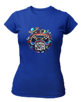 T-Shirt Στενή Γραμμή Γυναικείο - Gaming Beyond Limits - Color Thumbnail Μπλε Ρουά