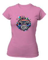 T-Shirt Στενή Γραμμή Γυναικείο - Gaming Beyond Limits - Color Thumbnail Ροζ