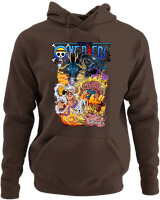 Φούτερ με κουκούλα - Gear Vs Kaido - Color Thumbnail Καφέ