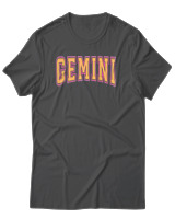 T-Shirt Αντρικό - Gemini College Letters - Color Thumbnail Ανθρακί