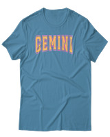 T-Shirt Αντρικό - Gemini College Letters - Color Thumbnail Τιρκουάζ