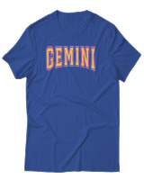 T-Shirt Αντρικό - Gemini College Letters - Color Thumbnail Μπλε Ρουά