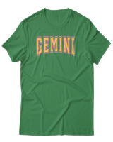 T-Shirt Αντρικό - Gemini College Letters - Color Thumbnail Πράσινο