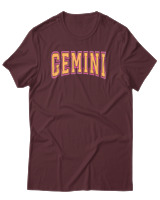 T-Shirt Αντρικό - Gemini College Letters - Color Thumbnail Μπορντό