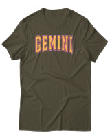 T-Shirt Αντρικό - Gemini College Letters - Color Thumbnail Χακί