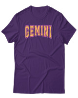 T-Shirt Αντρικό - Gemini College Letters - Color Thumbnail Σκούρο Μωβ