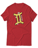 T-Shirt Αντρικό - Gemini Flowers - Color Thumbnail Κόκκινο