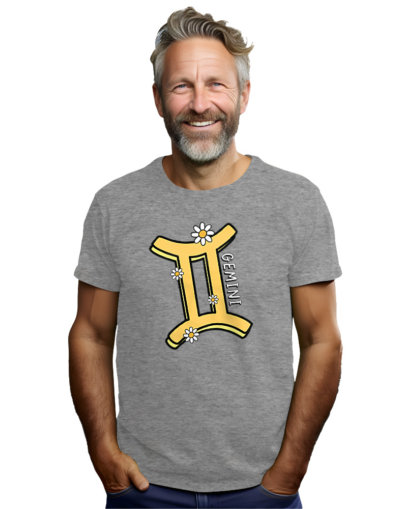 T-Shirt Αντρικό - Gemini Flowers - Image 2