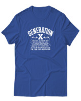 T-Shirt Αντρικό - Generation X - Color Thumbnail Μπλε Ρουά