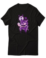 T-Shirt Αντρικό - Gengar Lick Attack - Color Thumbnail Μαύρο