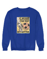 Φούτερ χωρίς κουκούλα Γυναικείο - Get Better - Color Thumbnail Μπλε Ρουά
