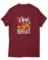 T-Shirt Αντρικό - Get Lost Hustler - Color Thumbnail Σκούρο Κόκκινο