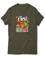 T-Shirt Αντρικό - Get Lost Hustler - Color Thumbnail Χακί