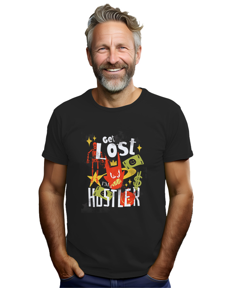 T-Shirt Αντρικό - Get Lost Hustler - Image 2