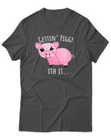 T-Shirt Αντρικό - Gettin Piggy With It - Color Thumbnail Ανθρακί