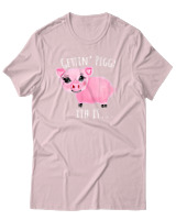 T-Shirt Αντρικό - Gettin Piggy With It - Color Thumbnail Απαλό Ροζ
