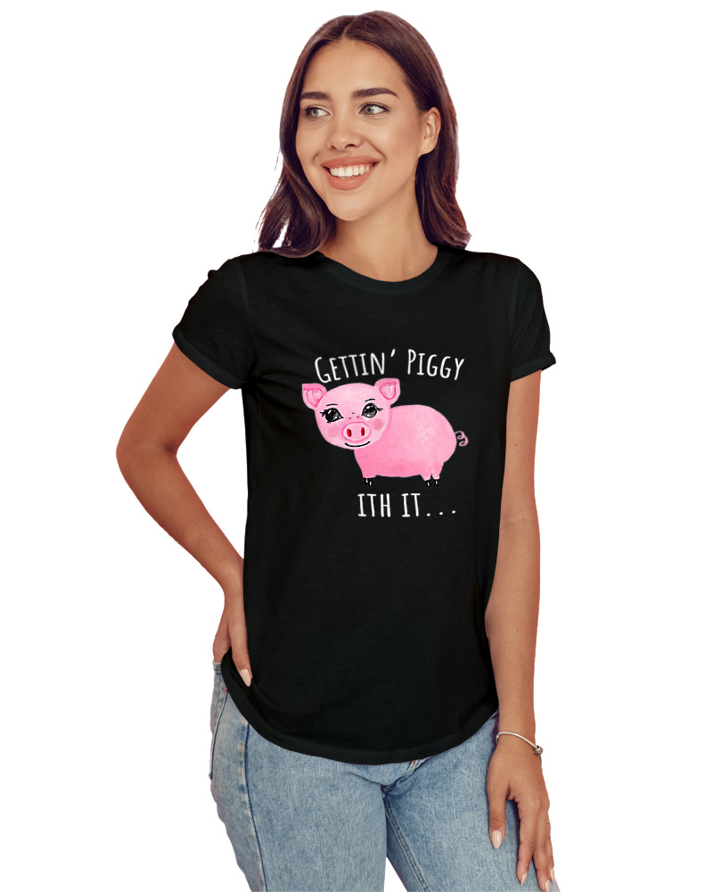 T-Shirt Στενή Γραμμή - Gettin Piggy With It - Image 1