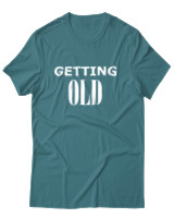T-Shirt Αντρικό - Getting Old - Color Thumbnail Μπλε Πράσινο