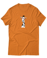 T-Shirt Αντρικό - Giraffee Glasses - Color Thumbnail Πορτοκαλί