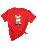 T-Shirt Woman Fashion Γυναικείο - Girl Power Mode - Color Thumbnail RED