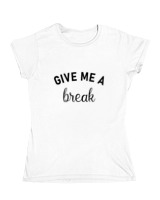 Κοριτσίστικο Κοντομανικο Παιδικό - Give Me A Break - Color Thumbnail ΄Ασπρο