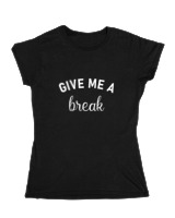 Κοριτσίστικο Κοντομανικο Παιδικό - Give Me A Break - Color Thumbnail Μαύρο