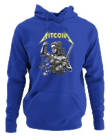 Φούτερ με κουκούλα Αντρικό - Goddess Of Bitcoin - Color Thumbnail Μπλε Ρουά