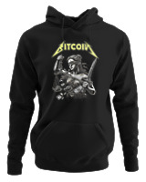 Φούτερ με κουκούλα Αντρικό - Goddess Of Bitcoin - Color Thumbnail Μαύρο