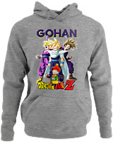 Φούτερ με κουκούλα - Gohan - Color Thumbnail Γκρι Μελανζέ