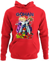 Φούτερ με κουκούλα - Gohan - Color Thumbnail Κόκκινο