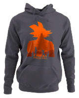 Φούτερ με κουκούλα - Goku Figure - Color Thumbnail Ανθρακί