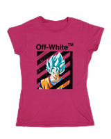Κοριτσίστικο Κοντομανικο Παιδικό - Goku Super Saiyan - Color Thumbnail Φουξια