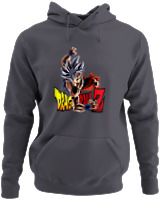 Φούτερ με κουκούλα - Goku Z - Color Thumbnail Ανθρακί