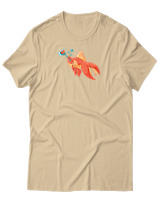 T-Shirt Αντρικό - Goldfish Selfie - Color Thumbnail Μπεζ