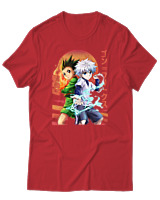 T-Shirt Αντρικό - Gon Killua - Color Thumbnail Κόκκινο