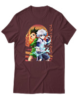 T-Shirt Αντρικό - Gon Killua - Color Thumbnail Μπορντό