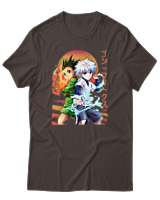 T-Shirt Αντρικό - Gon Killua - Color Thumbnail Καφέ