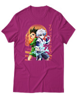 T-Shirt Αντρικό - Gon Killua - Color Thumbnail Φουξια