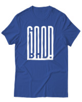 T-Shirt Αντρικό - Good Bad - Color Thumbnail Μπλε Ρουά