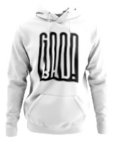 Φούτερ με κουκούλα Αντρικό - Good Bad - Color Thumbnail ΄Ασπρο