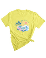 T-Shirt Woman Fashion Γυναικείο - Good Times - Color Thumbnail LIGHT YELLOW