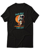 T-Shirt Αντρικό - Goodbye I Am Out - Color Thumbnail Μαύρο
