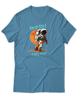 T-Shirt Αντρικό - Goodbye I Am Out - Color Thumbnail Τιρκουάζ