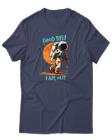 T-Shirt Αντρικό - Goodbye I Am Out - Color Thumbnail Μπλε Γκρι