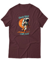 T-Shirt Αντρικό - Goodbye I Am Out - Color Thumbnail Μπορντό