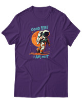 T-Shirt Αντρικό - Goodbye I Am Out - Color Thumbnail Σκούρο Μωβ