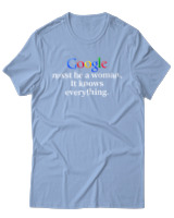 T-Shirt Unisex - Google Must Be Woman - Color Thumbnail Γαλάζιο