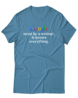 T-Shirt Unisex - Google Must Be Woman - Color Thumbnail Τιρκουάζ